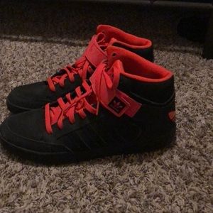 Red/Orange High top Adidas